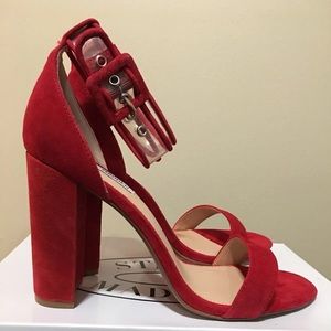 Steve Madden red suede